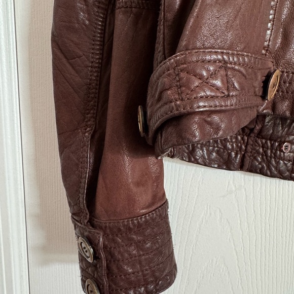 RUEHL 925 Women's Brown Leather Jacket - Picture 5 of 5